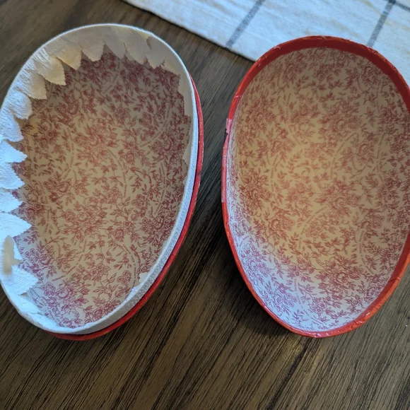 2 Vintage Decorative paper machie Easter Eggs. Germany